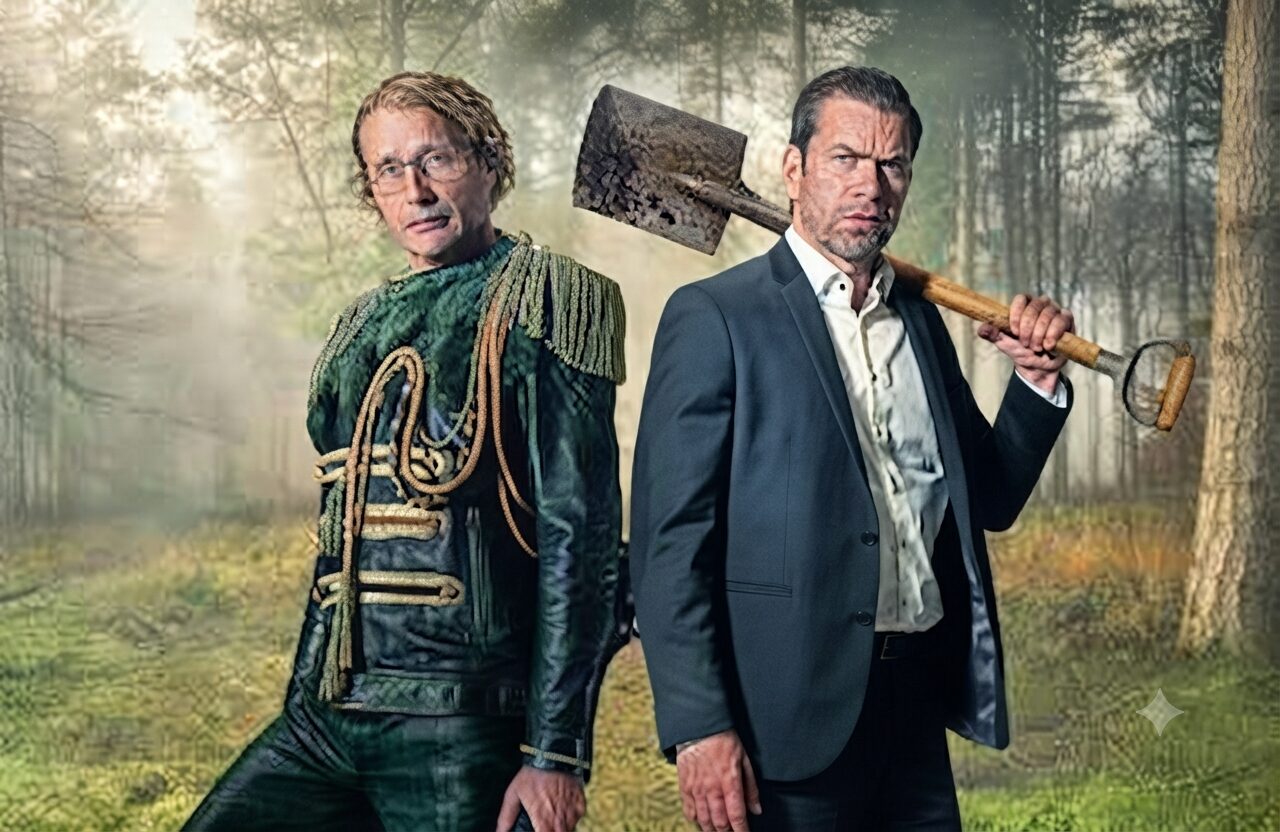 Mads Mikkelsen brilha em thriller que une humor ácido e drama familiar
