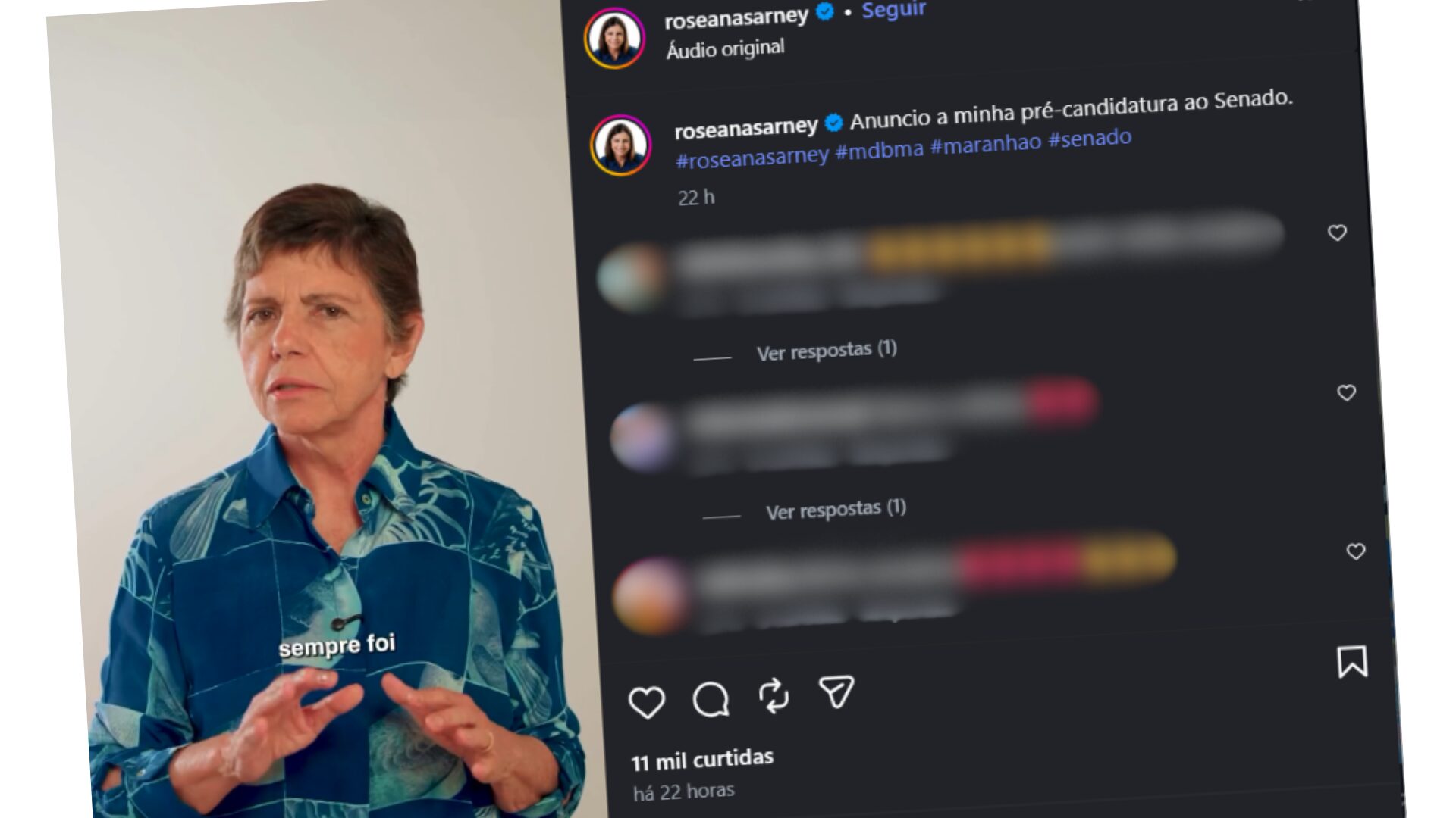 Roseana Sarney anuncia pré-candidatura ao Senado após tratar câncer raro