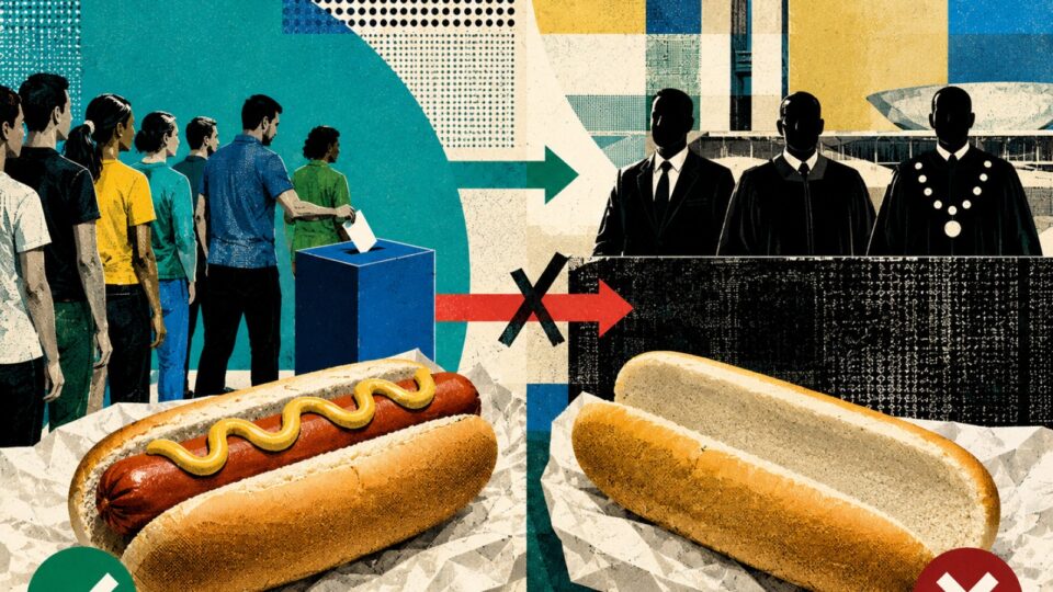 Você compraria um cachorro-quente sem salsicha? E uma democracia onde o voto não tem valor?