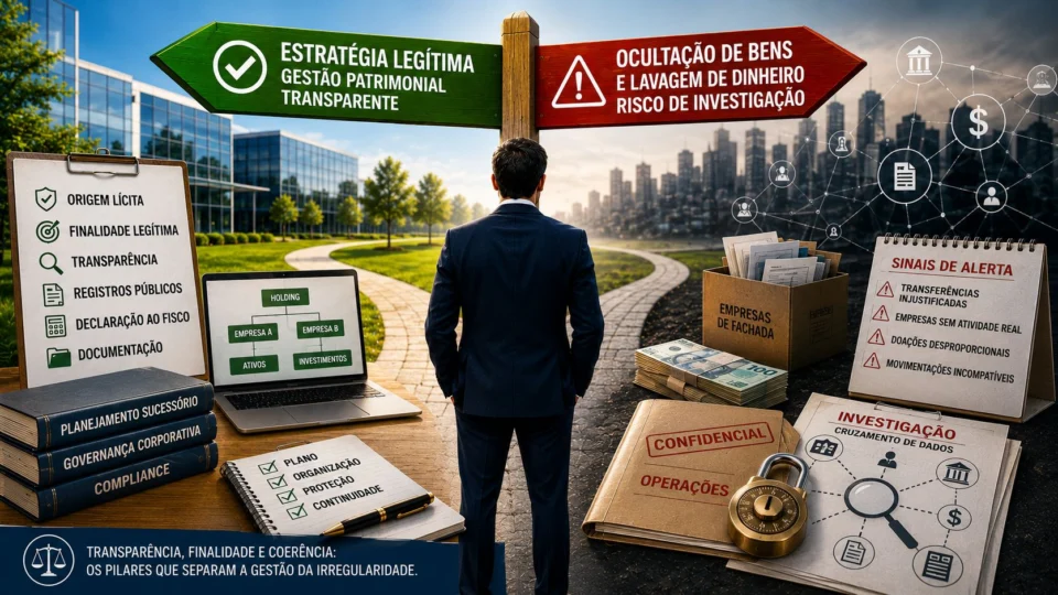 Estruturas como holdings e planejamentos patrimoniais são instrumentos legítimos de gestão quando possuem finalidade econômica, transparência e documentação compatível com a realidade da empresa.