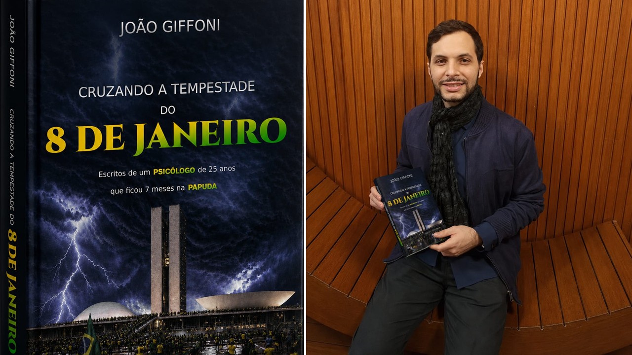 No livro “Cruzando a tempestade do 8 de janeiro”, o psicólogo João Giffoni reúne documentos, relatos do cárcere, cartas e reflexões sobre sofrimento e fé.