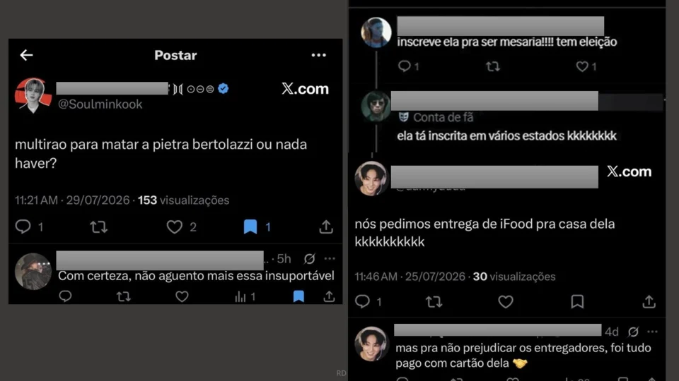 Pietra Bertolazzi afirma ter sido vítima de ameaça de morte e uso indevido de dados pessoais.