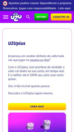 Print mostrando oferta especial da PlayUZU