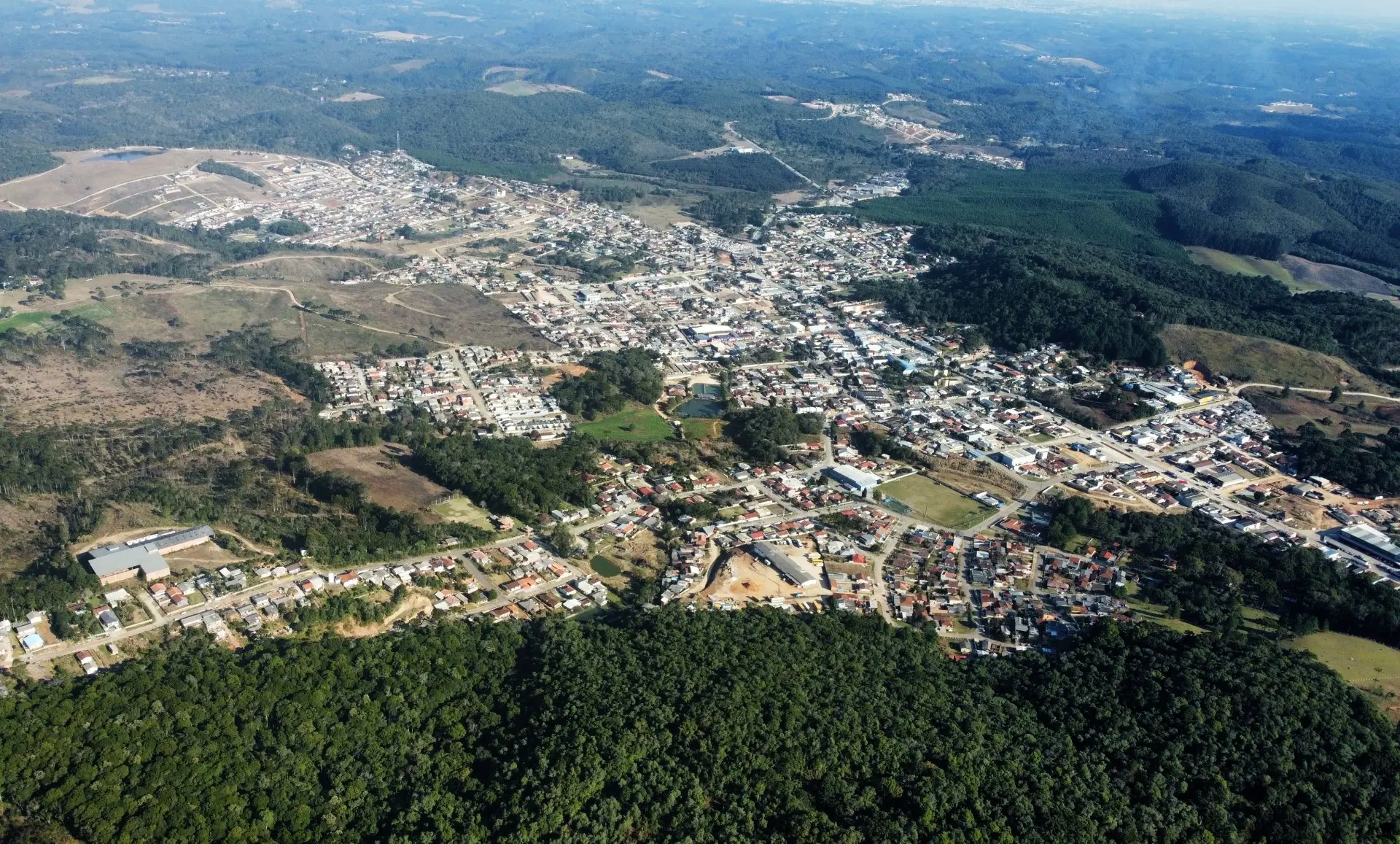 Imagem aérea de Bocaiúva do Sul