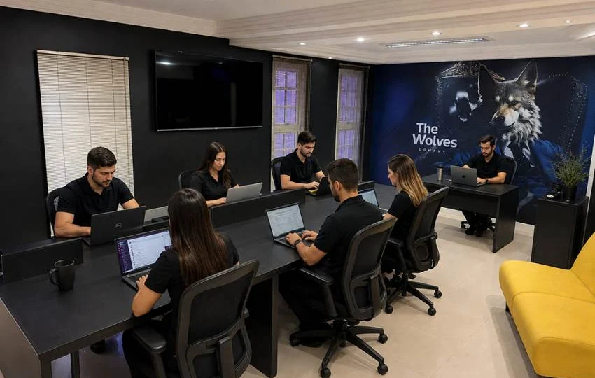 A estrutura da The Wolves Company reúne equipes de marketing, Customer Success (CS), backoffice, suporte operacional e tecnologia própria, permitindo que os consultores franqueados concentrem sua atuação na entrega de resultados aos clientes.