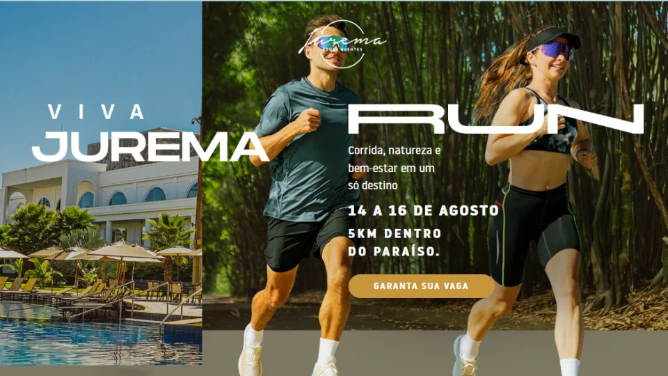 Jurema Run 2026 une corrida, natureza e bem-estar em um cenário de águas termais no Jurema Águas Quentes, em Iretama (PR).