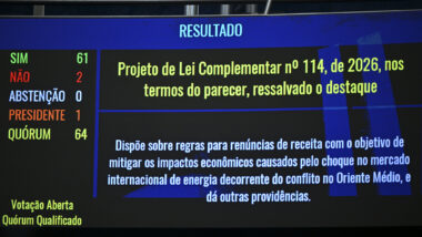 Como votou cada senador na aprovação do PLP dos Combustíveis com pacote “jabutis”