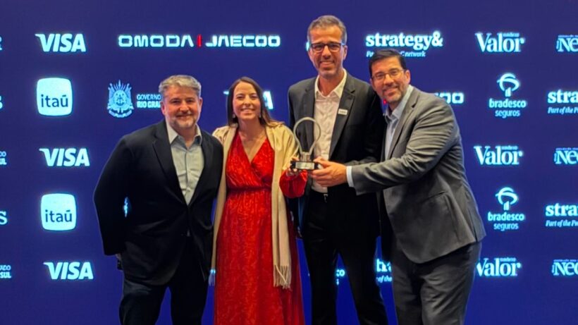 Henrique Freire de Moraes, CEO da Equifax | BoaVista; Rogerio Signorini, VP de Produtos e Pós-Vendas; Silvio Santana, VP Comercial; Ana Luísa Nogueira Nolasco, Gerente de ProdOps e Inovação.