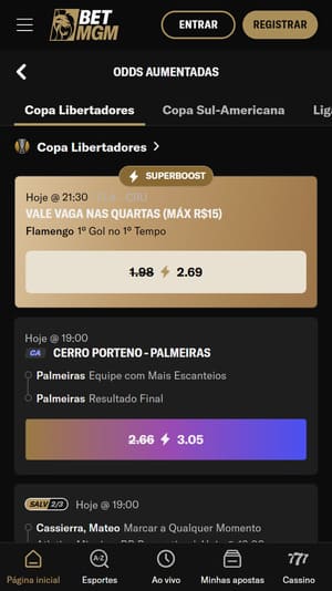 Mercados especiais da BetMGM