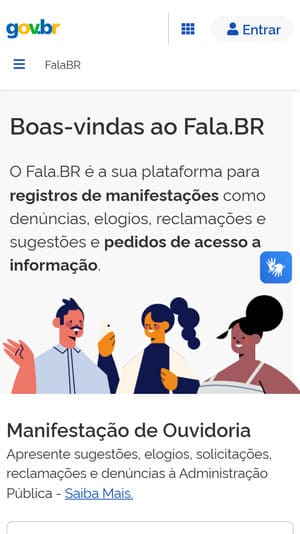 Captura de tela do site oficial de denúncia no Brasil
