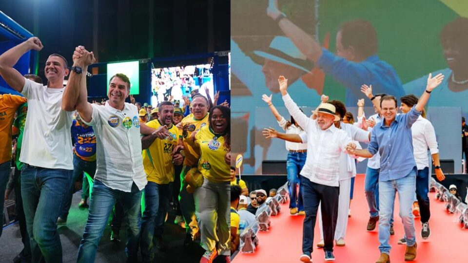 Flávio e Lula realizam atos no Rio e focam discursos em segurança pública