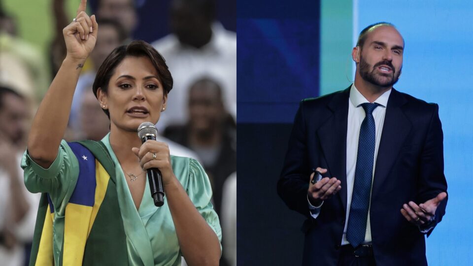 Eduardo Bolsonaro apoia crítica de Allan dos Santos à candidatura de Michelle