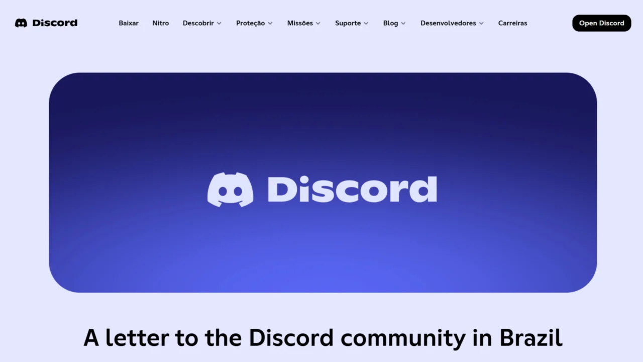 Discord contesta suspensão de lives pela ANPD e propõe plano de conformidade.