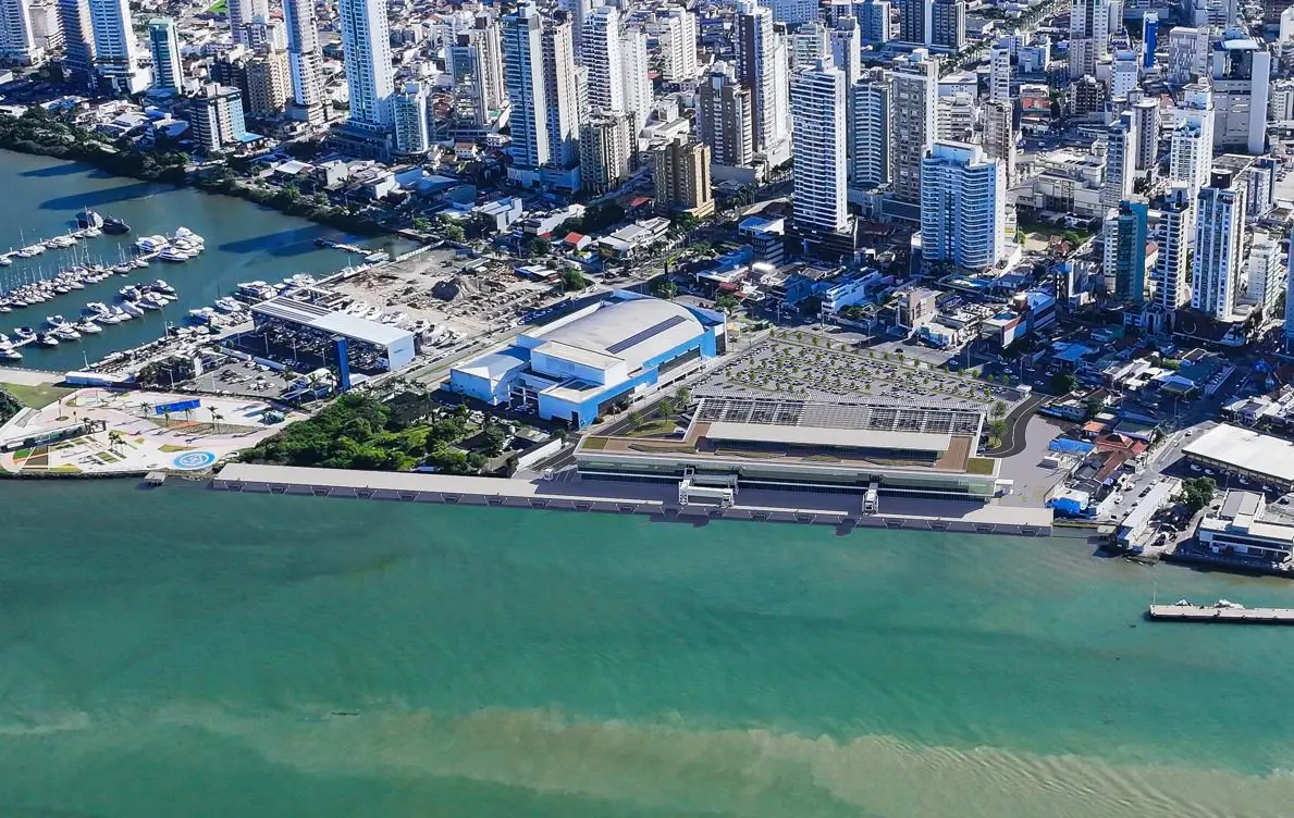 Projeto prevê três pisos, 30 mil metros quadrados de área construída e 424 metros de cais contínuo para receber grandes navios.