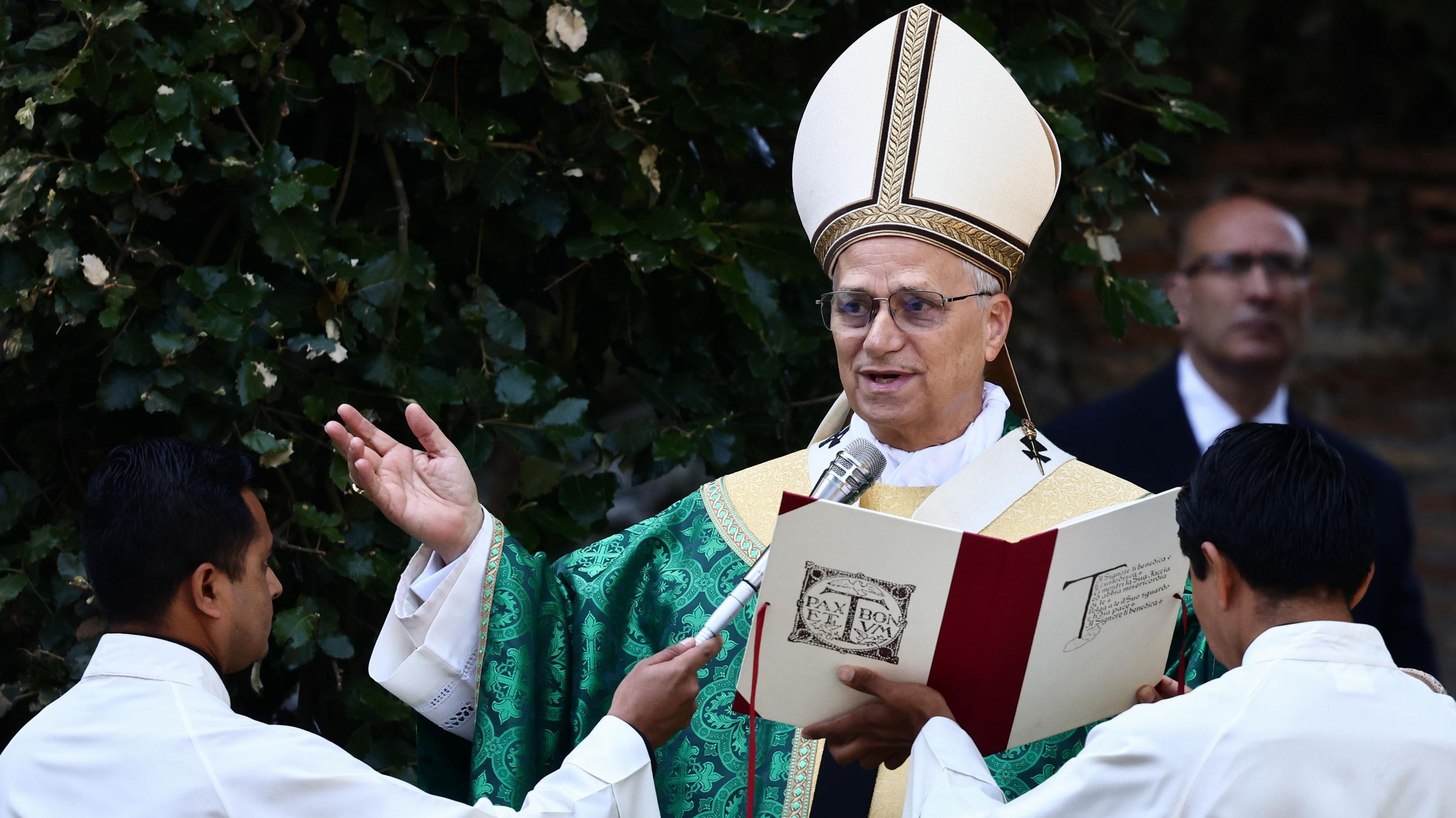 Leão XIV celebra Missa pelo Cuidado da Criação em Castel Gandolfo, em setembro de 2025.