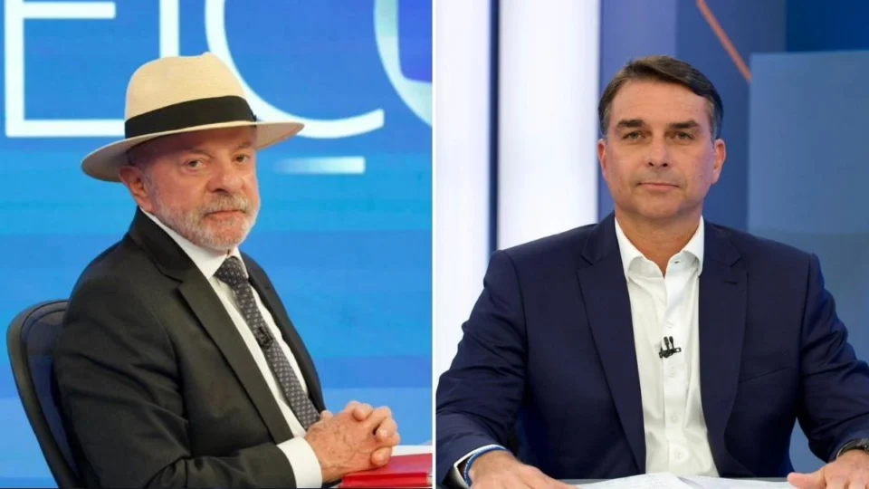 Lula e Flávio Bolsonaro