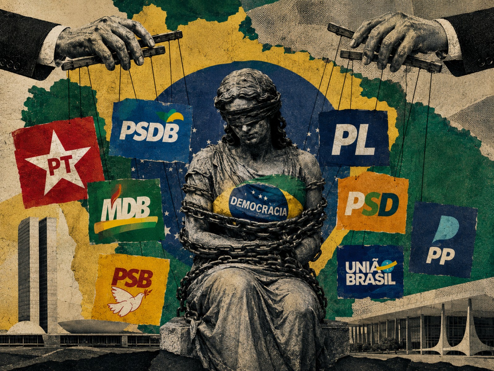 A democracia brasileira virou refém de partidos enfraquecidos