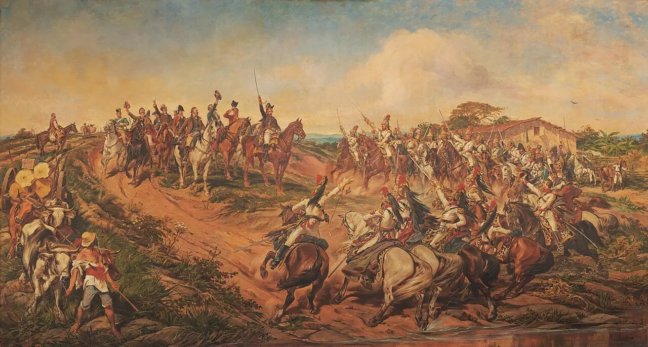 “Independência ou Morte”, de Pedro Américo, é uma representação do chamado “Grito do Ipiranga”, episódio que simboliza a Independência do Brasil, proclamada em 7 de setembro de 1822.