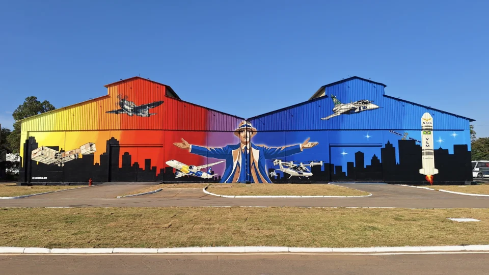 Hangares do Parque de Material Bélico da Aeronútica transformados em museu no Campo de Marte, em São Paulo.