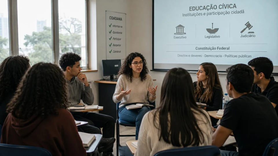 Formação cívica ajuda jovens a compreender instituições, avaliar argumentos e participar do debate público.