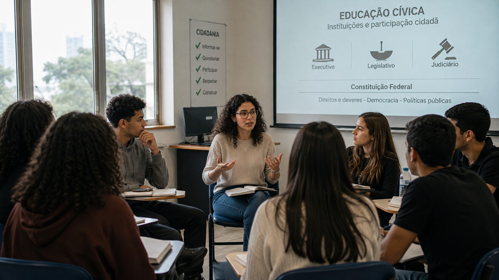 Formação cívica ajuda jovens a compreender instituições, avaliar argumentos e participar do debate público.