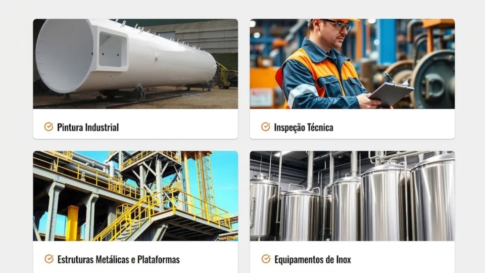 A Calfen entrega a infraestrutura completa para o seu projeto, unindo a montagem de estruturas metálicas e equipamentos em inox com pintura industrial especializada e inspeção técnica rigorosa.