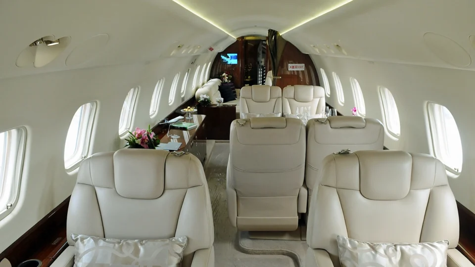 Interior de um Legacy 650. Imagem ilustrativa