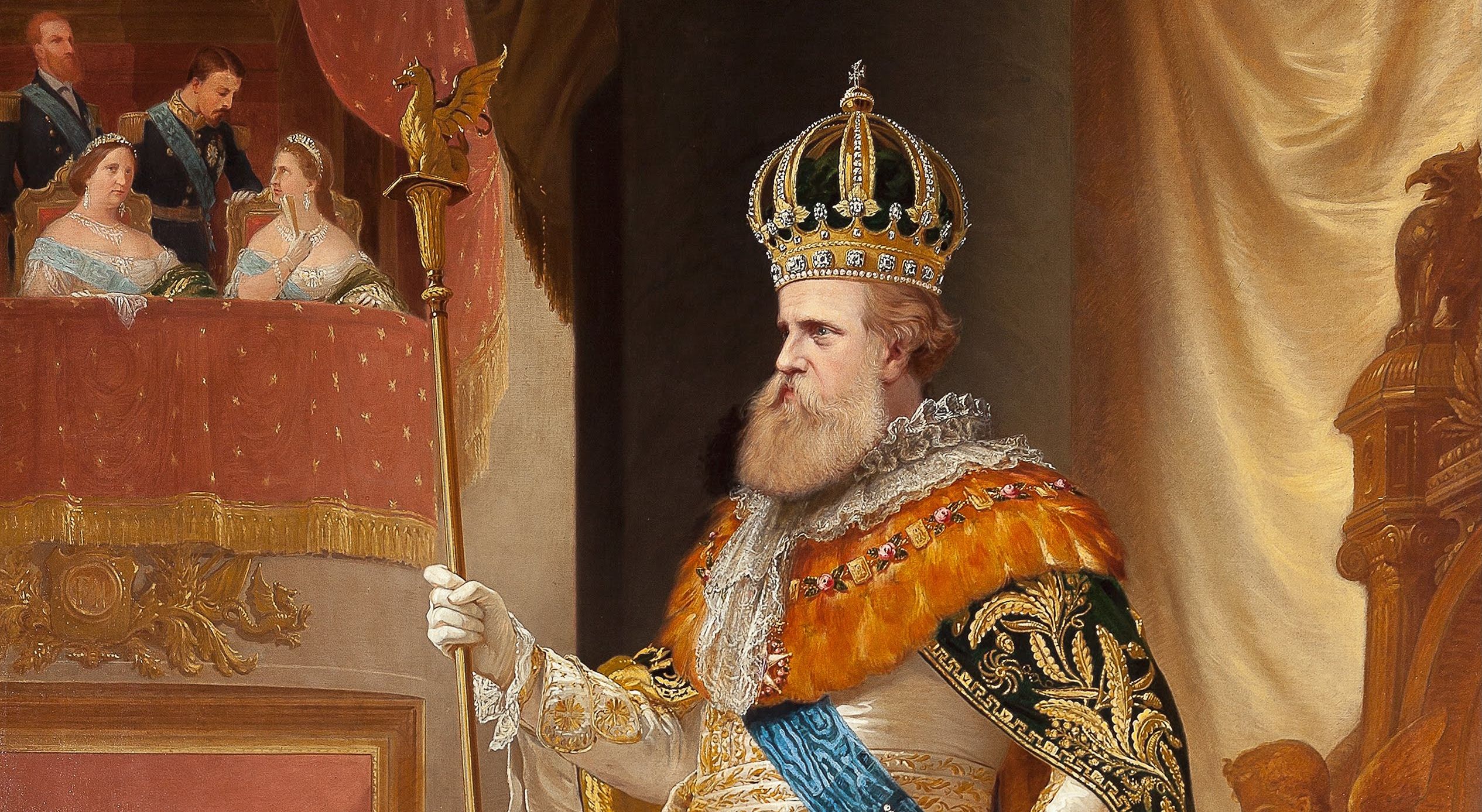 Detalhe de retrato de dom Pedro II pintado por Pedro Américo, em 1872.