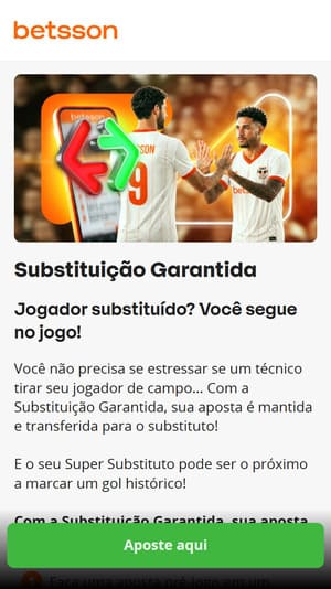 Regras da Substituição Garantida disponíveis na Betsson