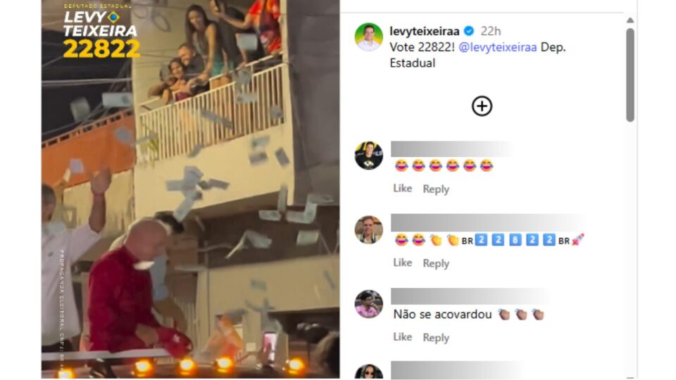 Protesto com dinheiro falso marca passagem de Lula no Ceará