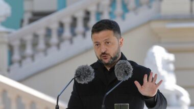 Presidente da Ucrânia, Volodymyr Zelensky.