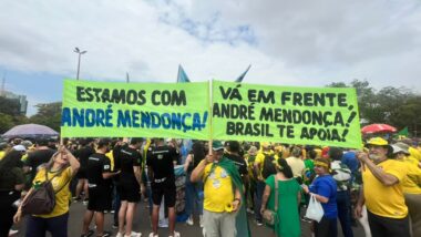 Uma segunda mobilização foi realizada pelo PL, em Brasília, em apoio ao ministro André Mendonça.