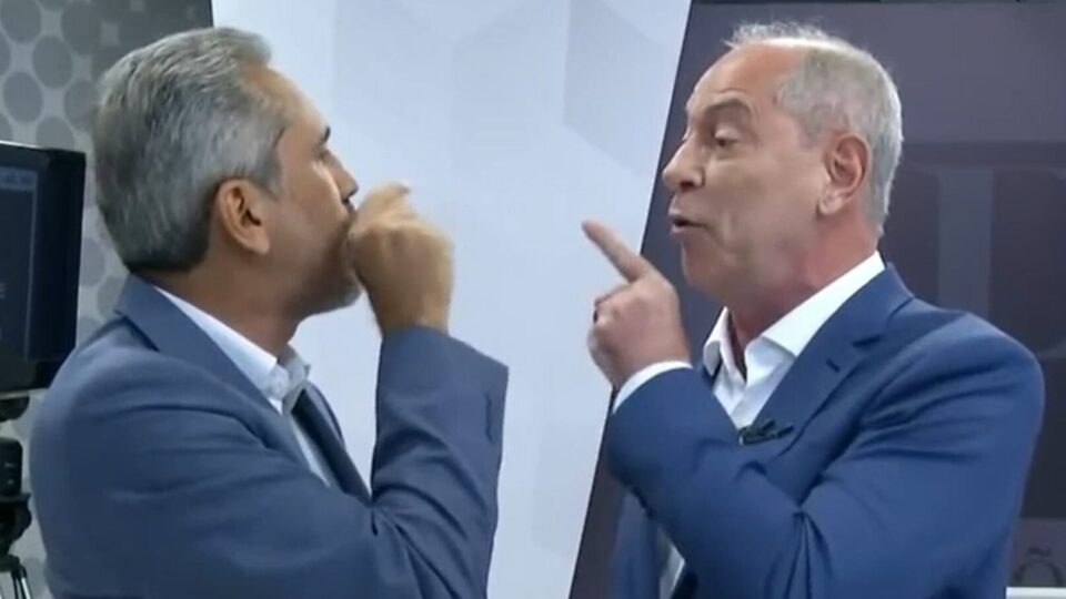 Ciro e Elmano batem boca e apontam dedos em debate no Ceará