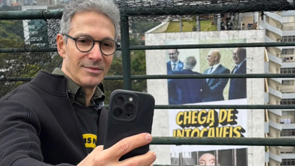 Romeu Zema convoca manifestação em Brasília para 15 de setembro, data da sessão do STF sobre Moraes e Vorcaro.