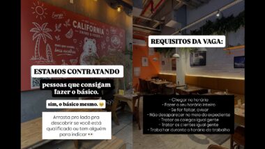 Anúncio do restaurante Califórnia, de São Paulo