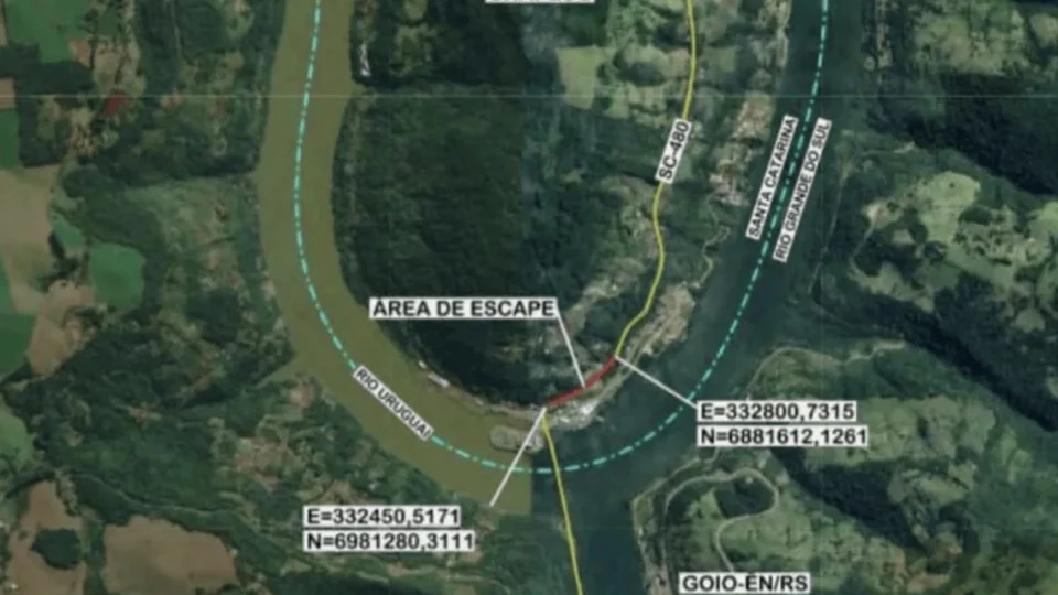 A área será implantada no km 164, perto da ponte sobre o Rio Uruguai, na divisa com o Rio Grande do Sul