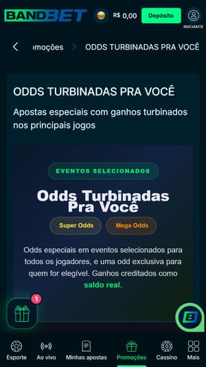 Oferta recém-lançada com novas odds na Bandbet