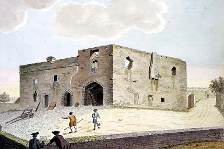 Registrada no século 18, a aquarela de Gabriel Beranger se tornou uma das principais pistas para reconstruir a história do castelo medieval de Roebuck.