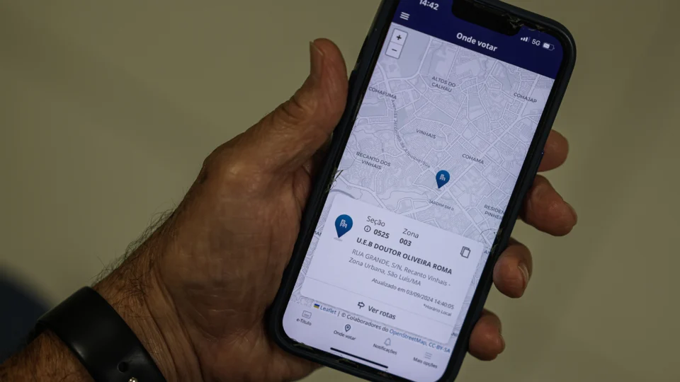 Pelo e-Título, eleitor pode consultar zona, seção e endereço do local de votação antes das eleições 2026.