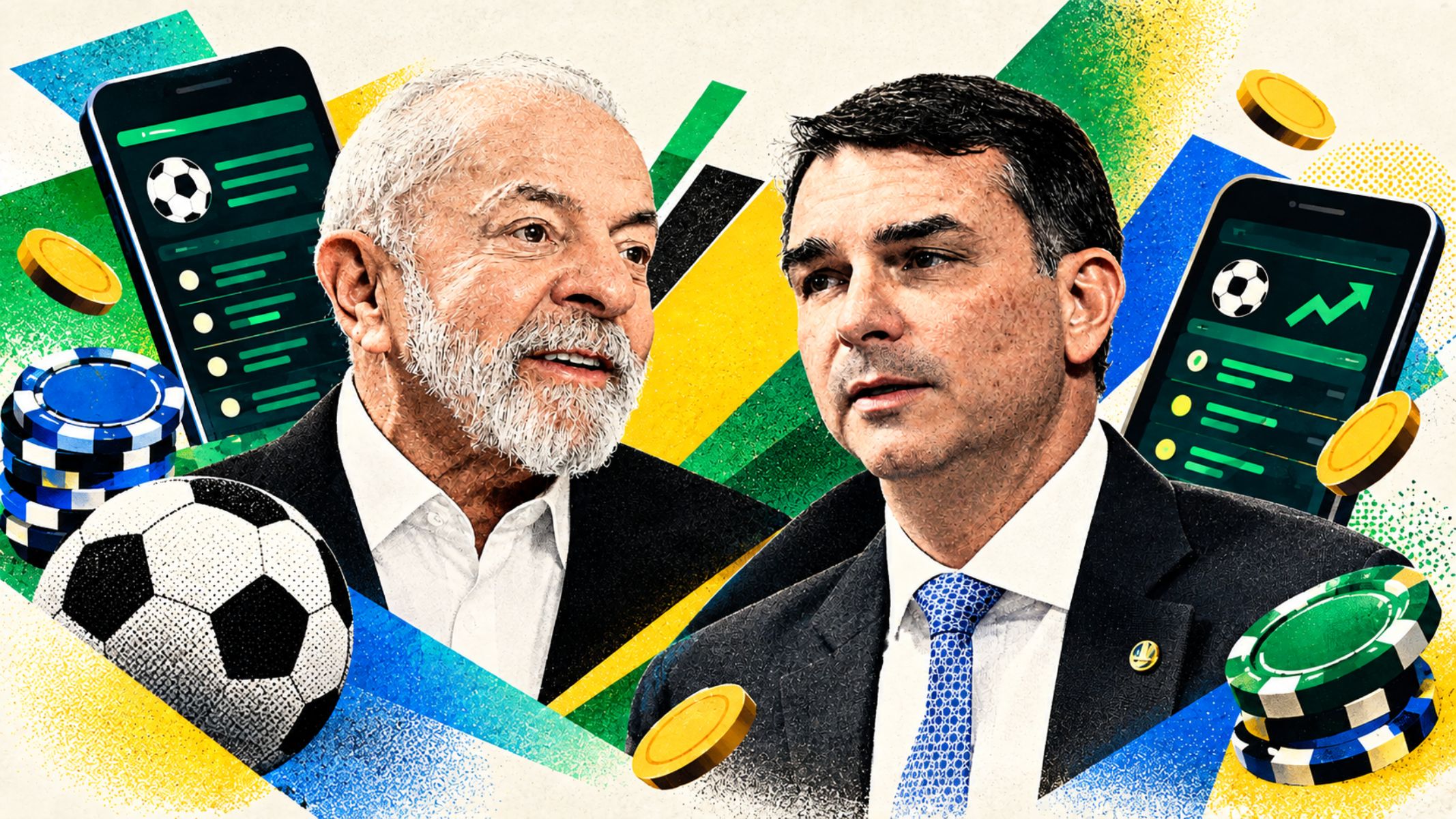 Lula e Flávio Bolsonaro tentam ganhar apoio com medidas sobre as bets.