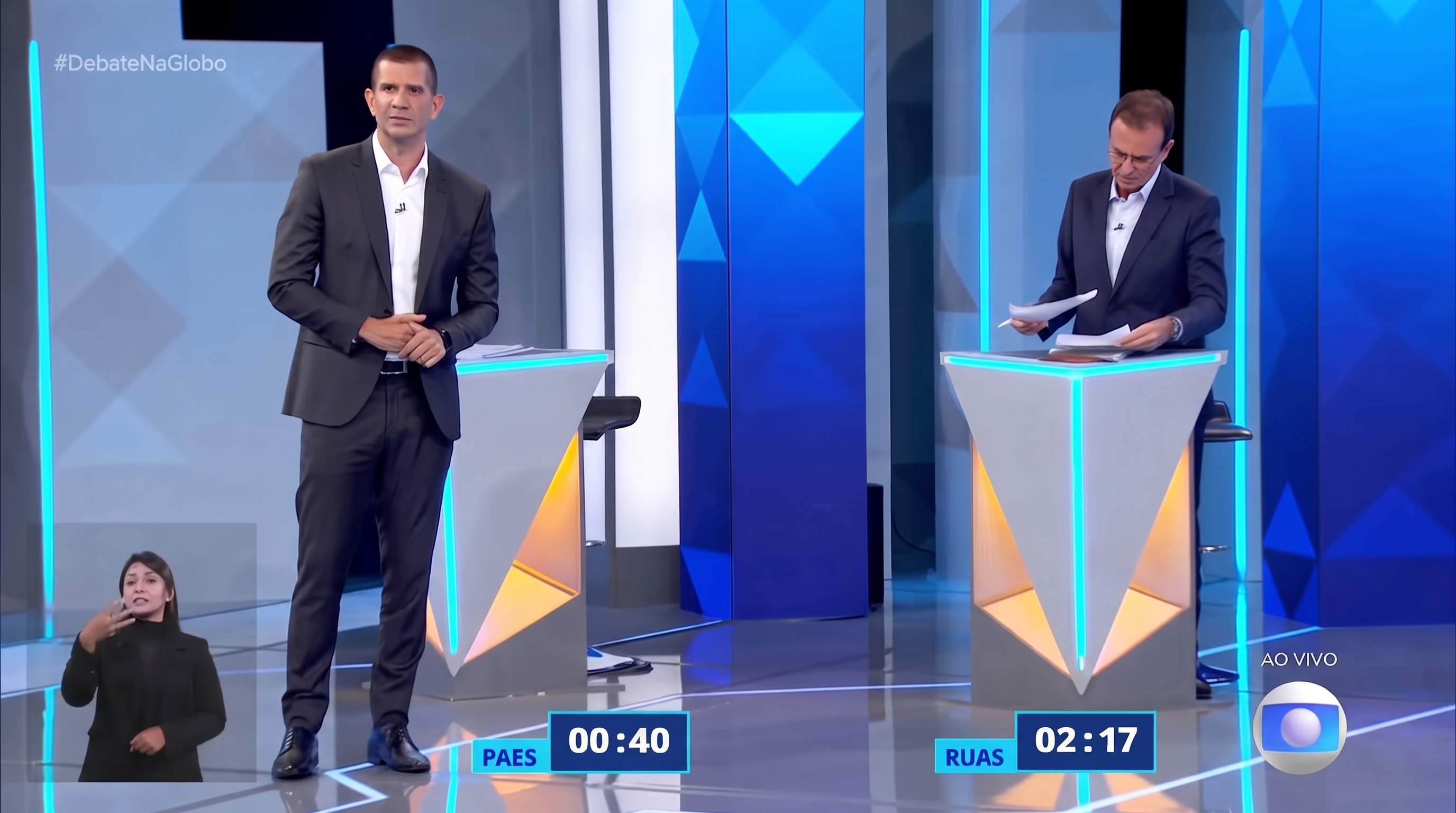 Eduardo Paes associa Douglas Ruas a Cláudio Castro e é acusado de “velha política” em debate na Globo