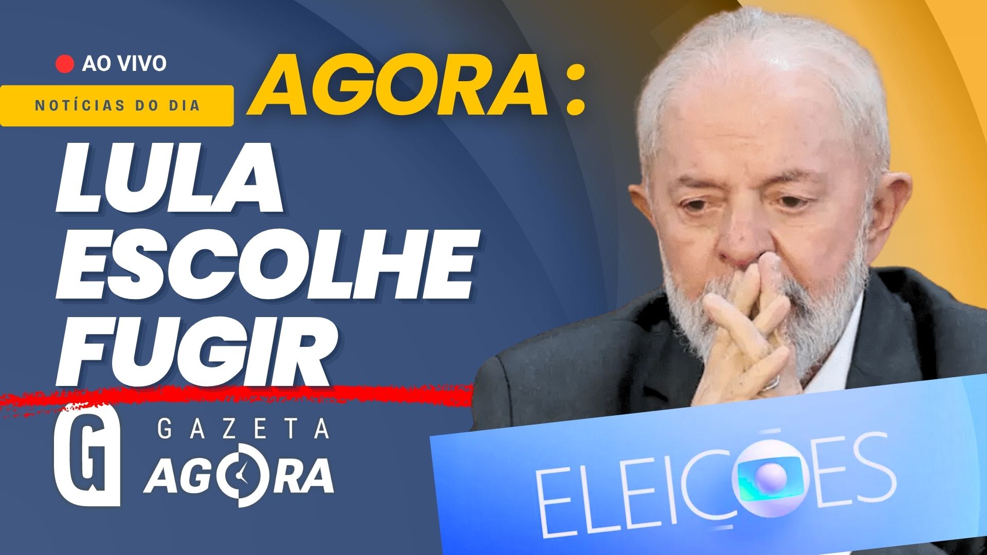 Gazeta Agora: Lula foge de debate na Globo e Flávio promete massacre ao vivo