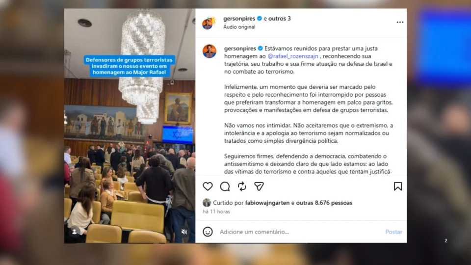 Manifestantes alegam agressões, enquanto organizadores falam em defesa de grupos terroristas.
