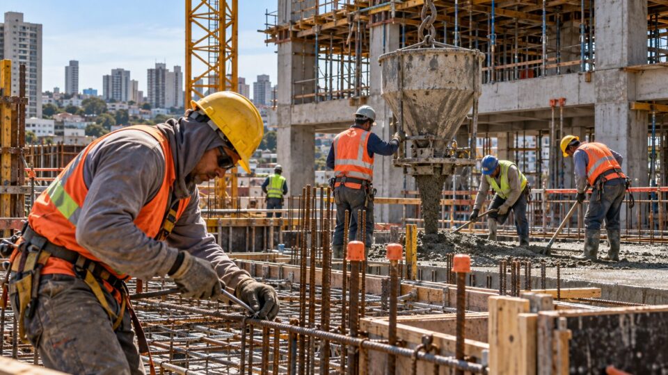 Construção e serviços puxam geração de empregos no Paraná em agosto.