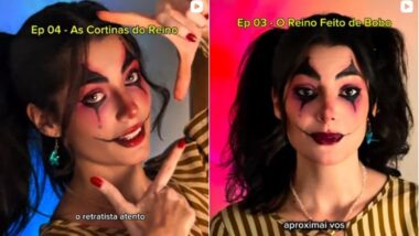 A escritora e atriz Katharina Zaparoli perdeu sua conta "A Bobo da Corte", no Instagram, após publicar fábulas em vídeo sobre desdobramentos do Caso Master.