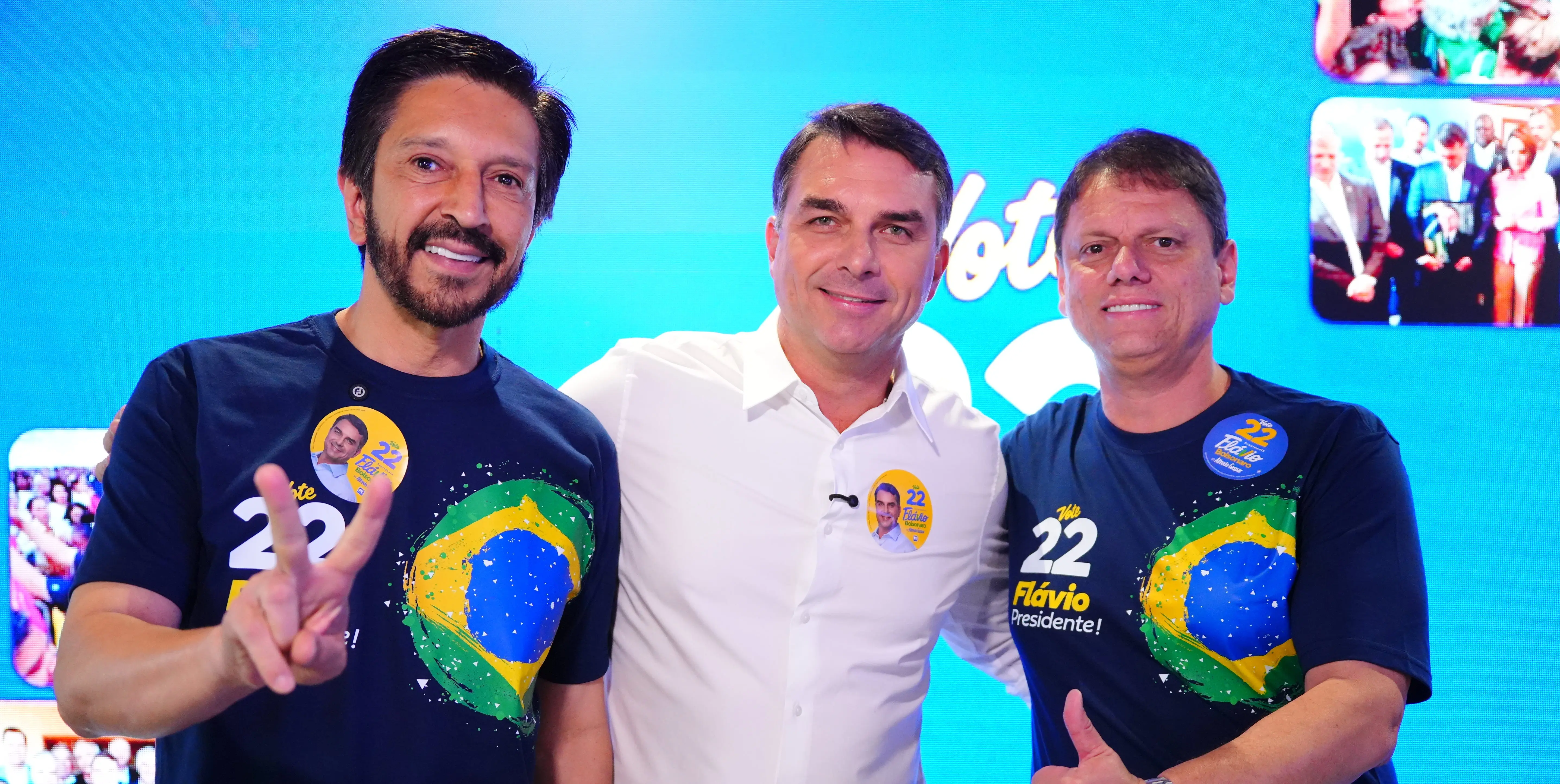 Flávio Bolsonaro Ricardo Nunes Tarcísio de Freitas avenida paulista