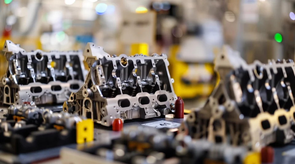 Bloco de alumínio para a fabricação de cabeçotes dos motores turbo flex 1.0 e 1.3 da Horse Powertrain, na Região Metropolitana de Curitiba.