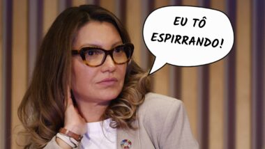 Janja: dissimulação durante o debate da Band.