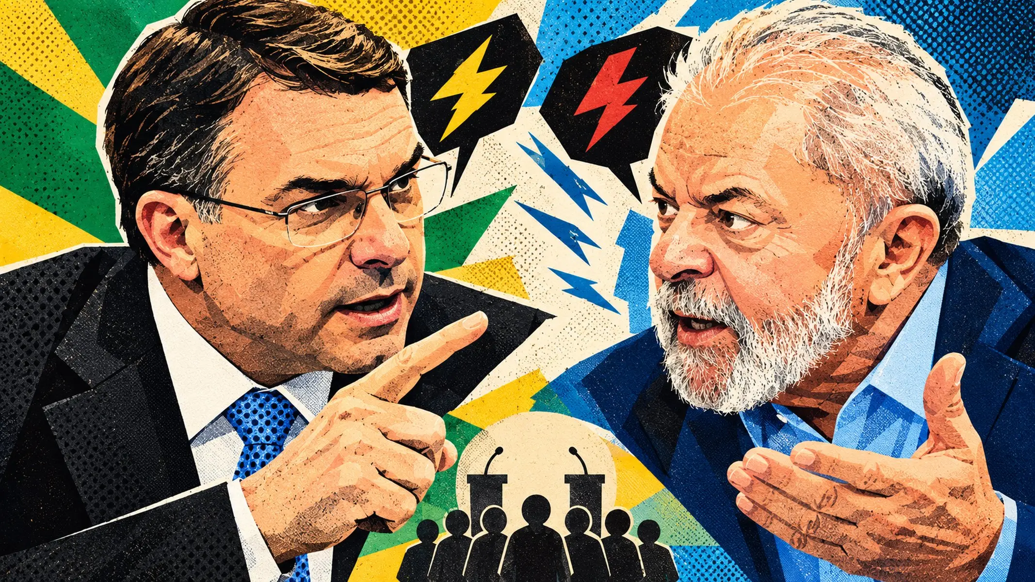 Flávio Bolsonaro e Lula
