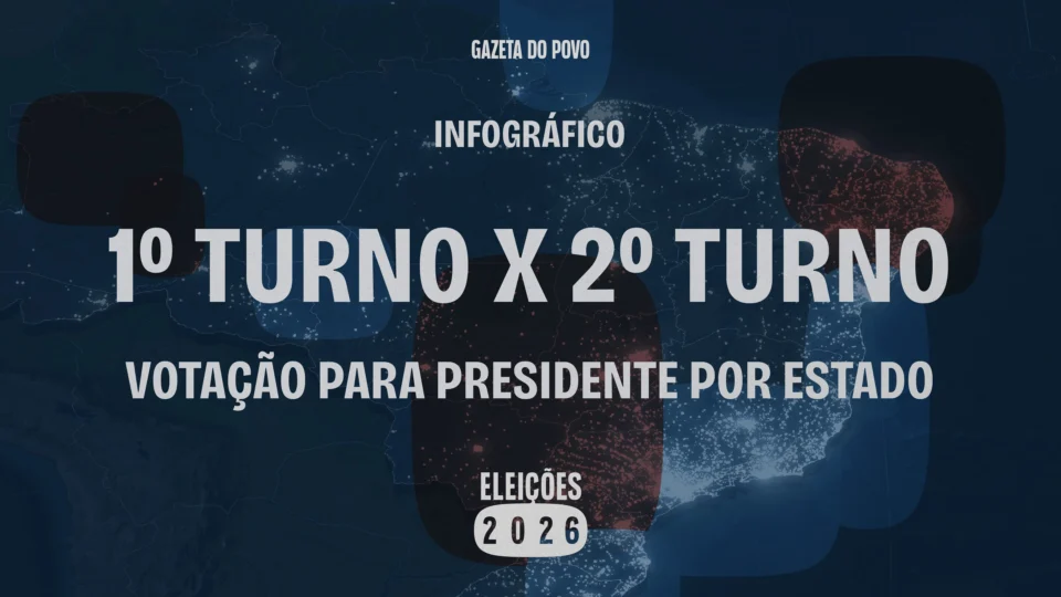 Imagem ilustrativa de comparação de mapa entre 1º e 2º turno para presidente do Brasil